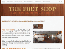 Tablet Screenshot of fretshopva.com